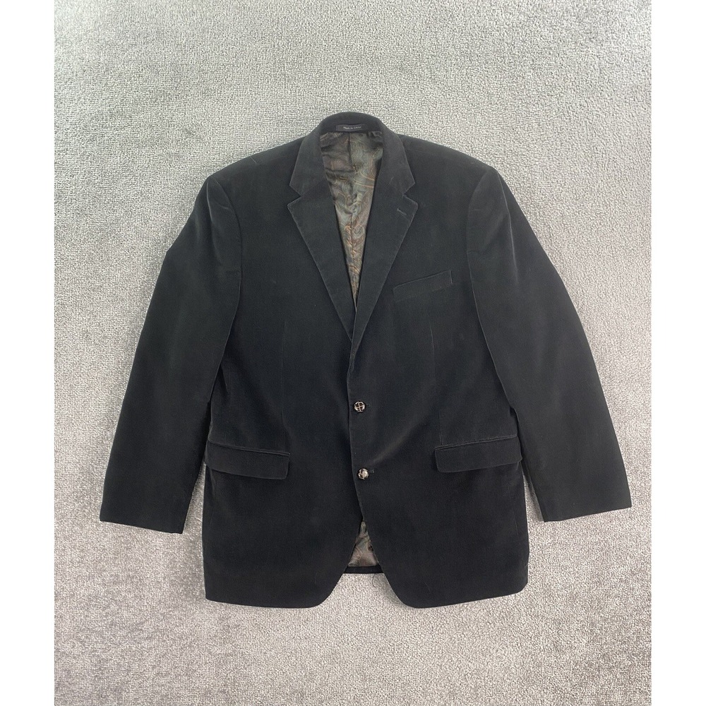 Vintage Ralph Lauren Sport Coat Men 44 L Brown Corduroy Leather Buttons LRL